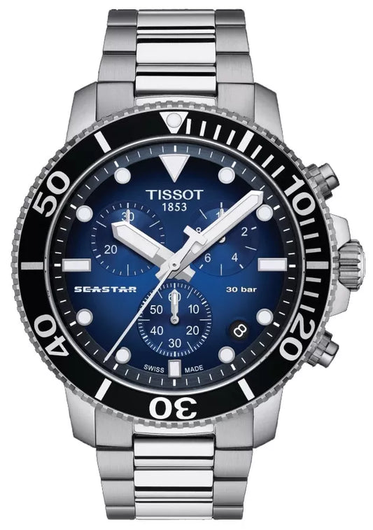 Tissot - Seastar 1000 Stainless Steel Bracelet Blue Dial Men's Watch - 120.417.11.041.01