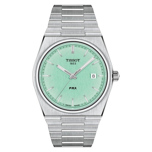 Tissot - PRX Stainless Steel Bracelet Mint Green Dial Men's Watch - 137.410.11.091.01